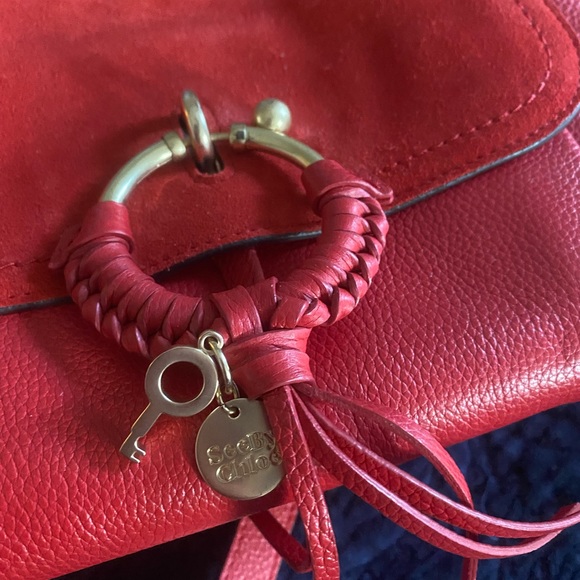 See by Chloe purse red crossbody or shoulder carry - Picture 3 of 6